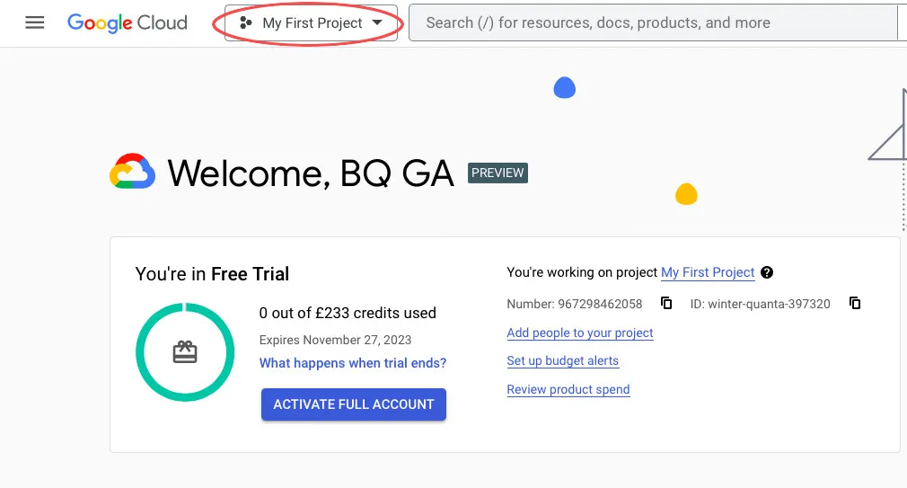Click the menu at the top of the screen, and select New Project.