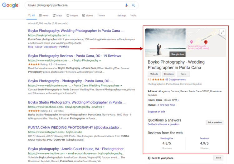 Setting up Google Business Profile for the wedding photographer
