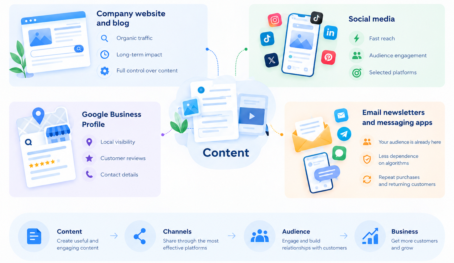 Where Should Businesses Publish Their Content?